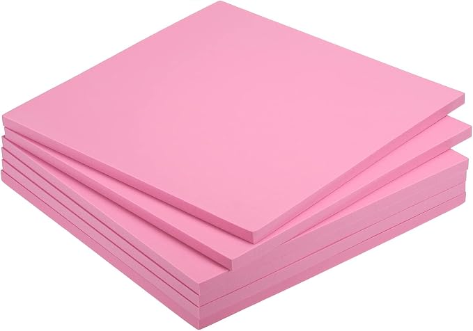 MECCANIXITY EVA Foam Sheets Pink 9.8 Inch x 9.8 Inch 10mm Thick Crafts Foam