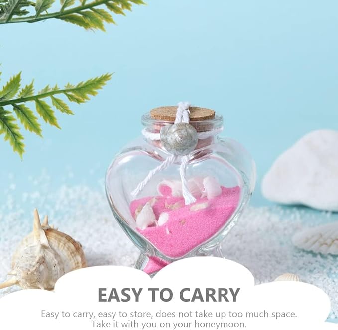 Empty Mini Heart-Shaped Glass Bottles