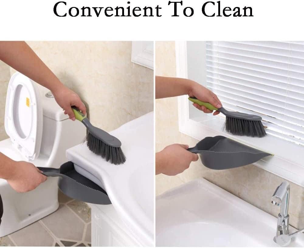 Dust pan Broom Dustpan Brush - Dust Pans with Brush, Hand Broom and Dustpan Set, Dustpan and Brush Set, Handheld Broom and Dustpan Set, Dustpan are Used to Clean, Floors, Tables, Animal Cages (3pcs)