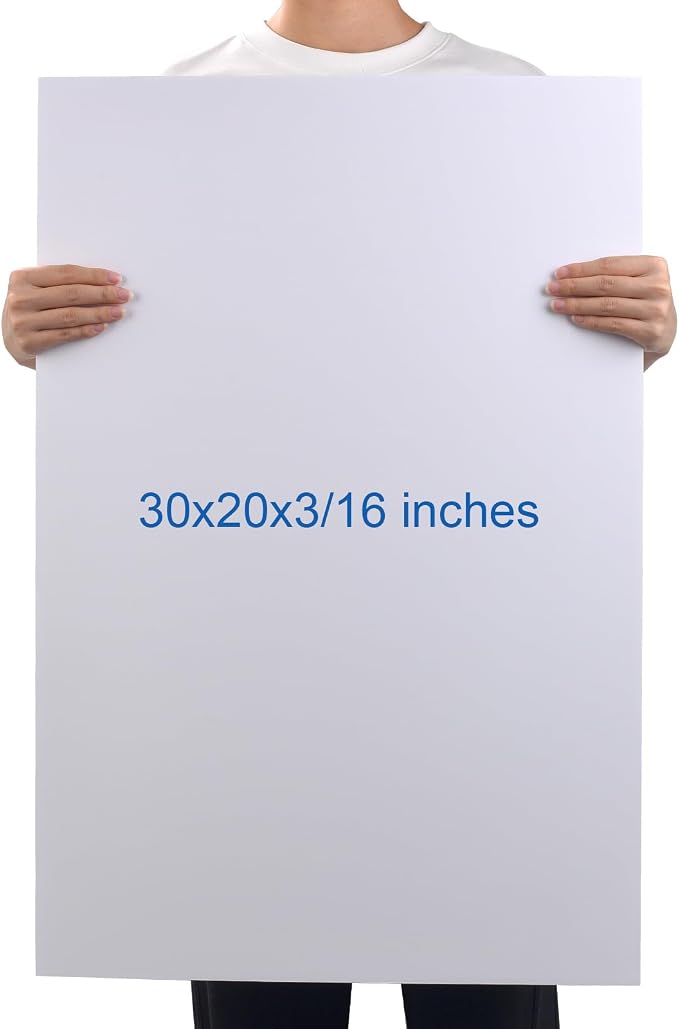 Foam Board 20 x 30 x 3/16", Foam Core Board Sheets, Acid Free Foamboard