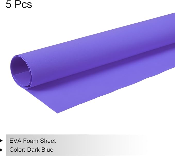 MECCANIXITY EVA Foam Sheets Dark Blue 19.7 Inch x 19.3 Inch 1mm Thick Crafts