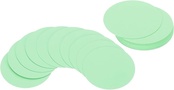 PATIKIL 2inch Circle Card Stock, Light Green