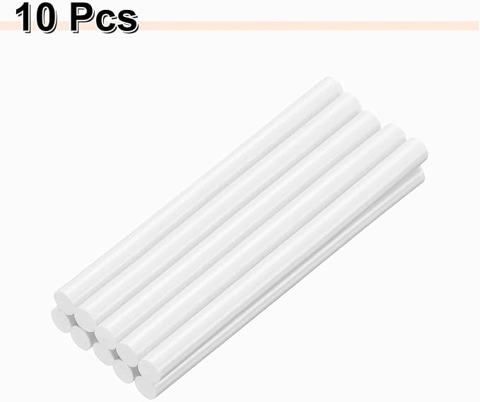 HARFINGTON 10pcs Hot Glue Sticks 0.43" Dia x 5.91" Long EVA Mini Hot Melt
