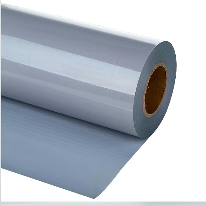 guangyintong Silver Heat Transfer Vinyl HTV Rolls, Glossy Surface HTV Vinyl