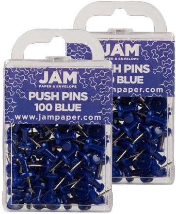 JAM PAPER Colorful Push Pins