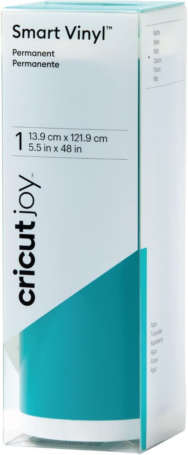 Cricut Joy Smart Permanent Vinyl, Aqua - 4ft Roll