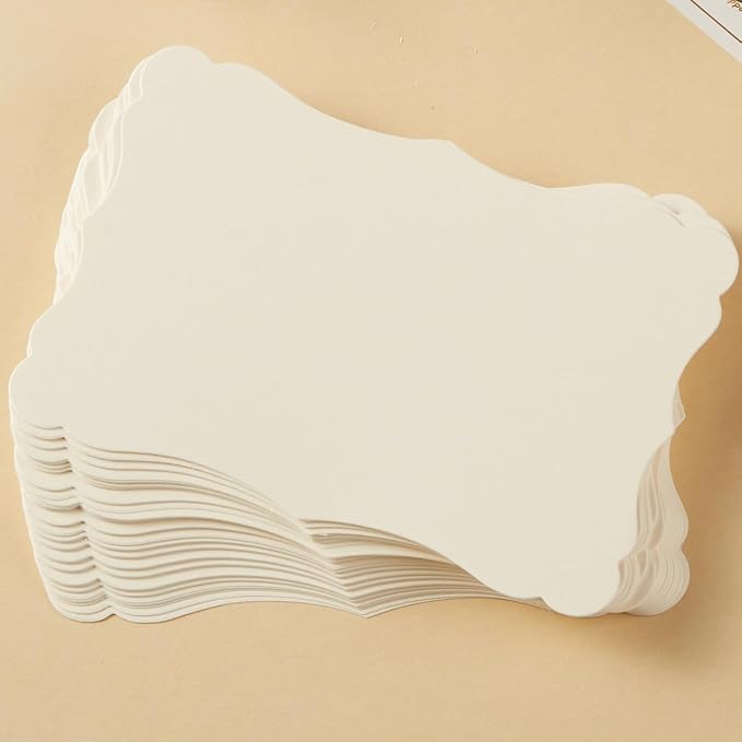 50 Pack Blank Kraft Greeting Cards, 5x7IN | Thick Cardstock Paper,