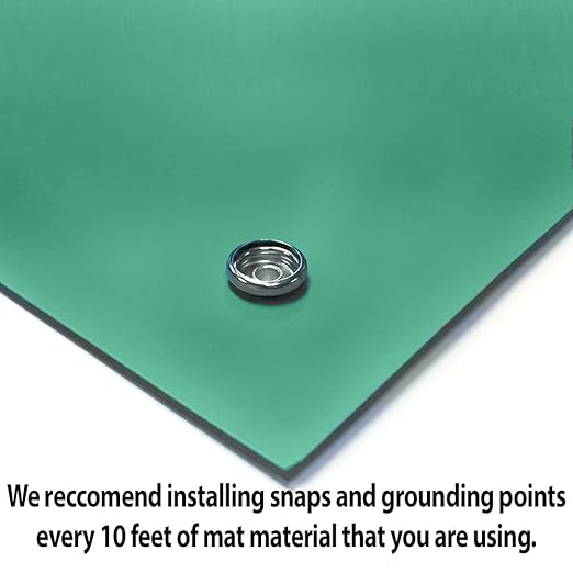 RubberStat Dual Layer ESD Compliant Workstation Rubber Table Mat Kit, Soldering, Cell Phone Repair - 48"x120" Green