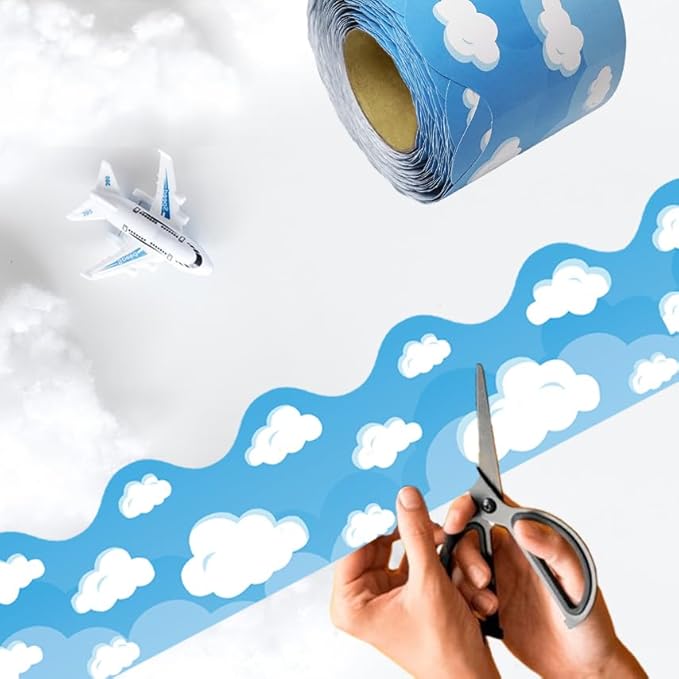 69 Ft Bulletin Board Borders, Straight Rolled Border Trim