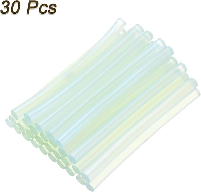 uxcell 30pcs 7mm x 100mm Mini Hot Glue Sticks