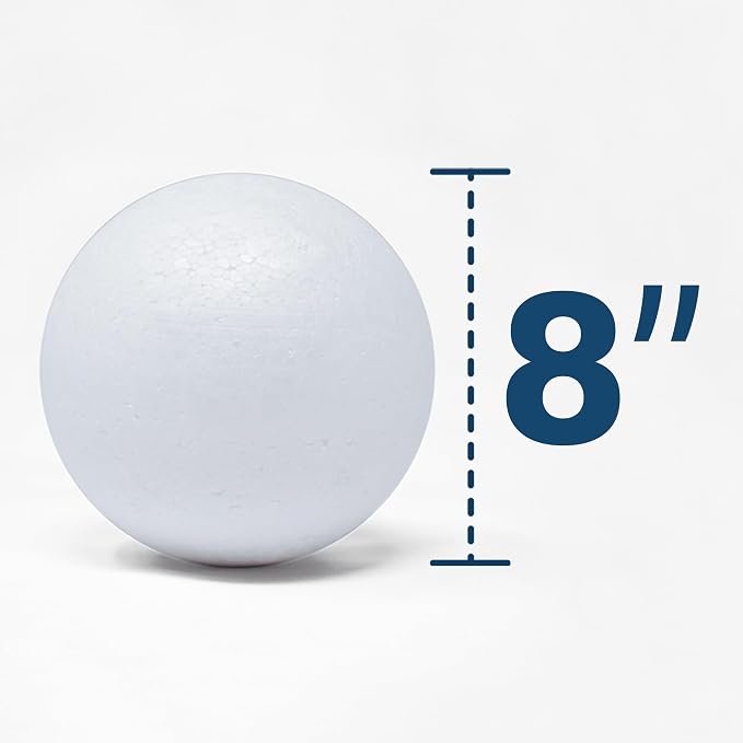 Evershine 4 Pack 8 Inch Craft Foam Ball