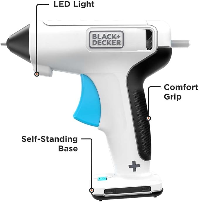 BLACK+DECKER 4V MAX Cordless Glue Gun, USB Rechargeable