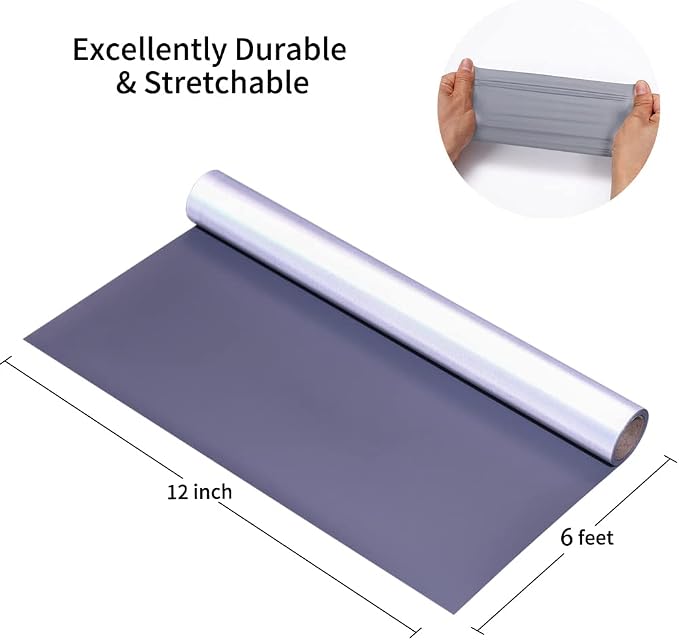 Reflective Heat Transfer Vinyl Reflective HTV Vinyl Rolls Reflective Silver