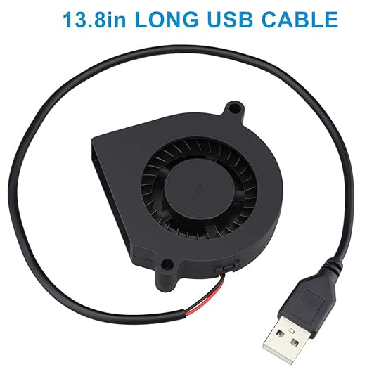 GDSTIME 5V USB Blower Fan 60mm, 60mm x 60mm x 15mm Brushless DC Cooling Blower Fan
