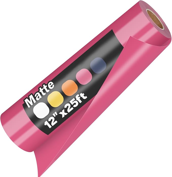 guangyintong Heat Transfer Vinyl Pink HTV Rolls, Matte Surface HTV Vinyl