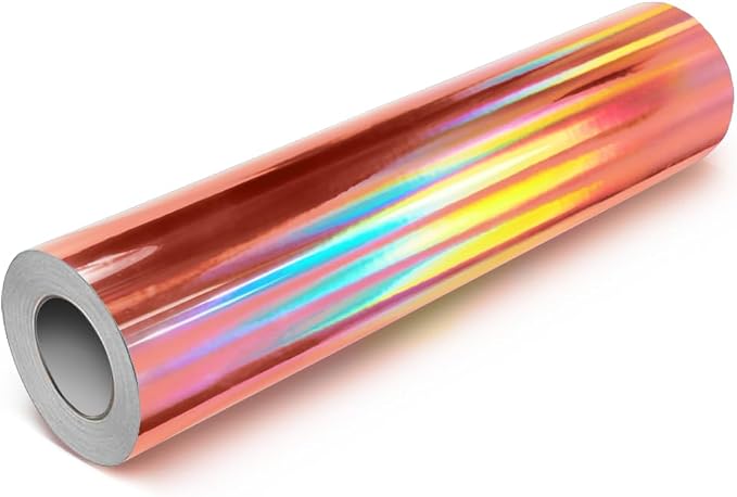 VViViD DECO65 Gloss Holographic Chrome Rose Gold Permanent Adhesive Craft Vinyl