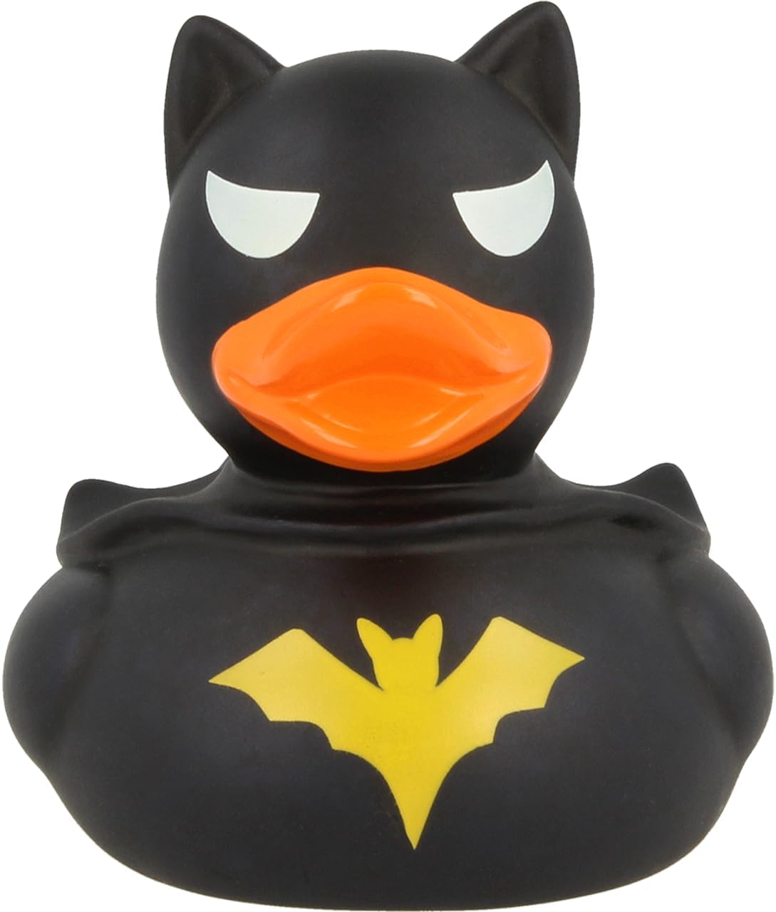3 Inch Rubber Duck Superhero Bath Toy, Dark Color, Bat Logo, for All Ages