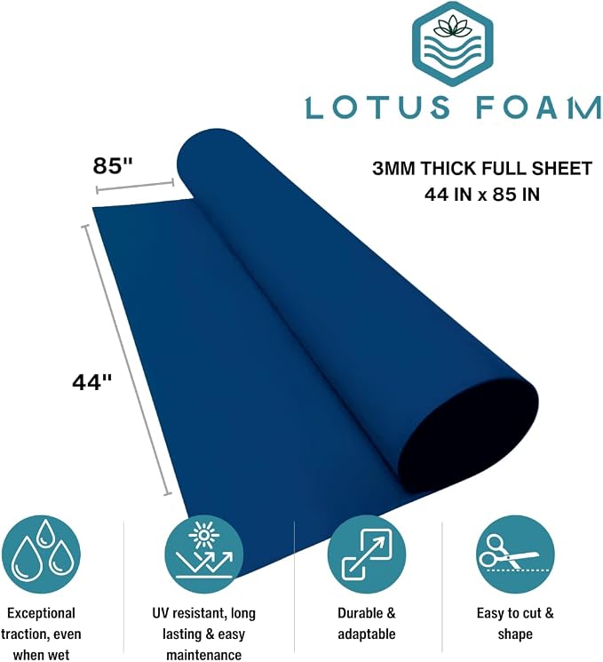 LotusFoam EVA Foam Sheet 3mm – 44"x 85" Craft Foam
