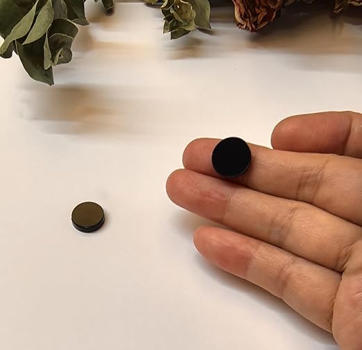 Set of 20 0.5 inch Black Acrylic Discs Acrylic Circle Blanks, 1/8" Thick Round
