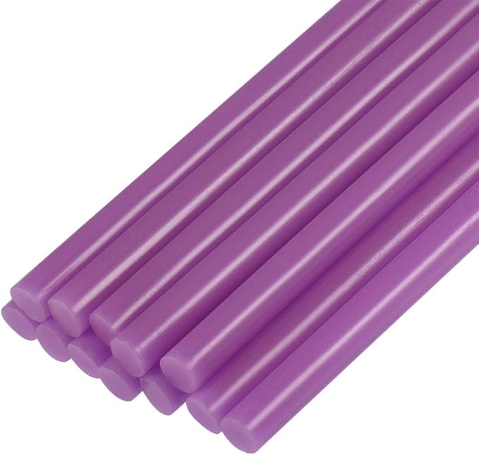 uxcell Mini Hot Glue Sticks for Glue Gun 7mm x 100mm Purple 12pcs