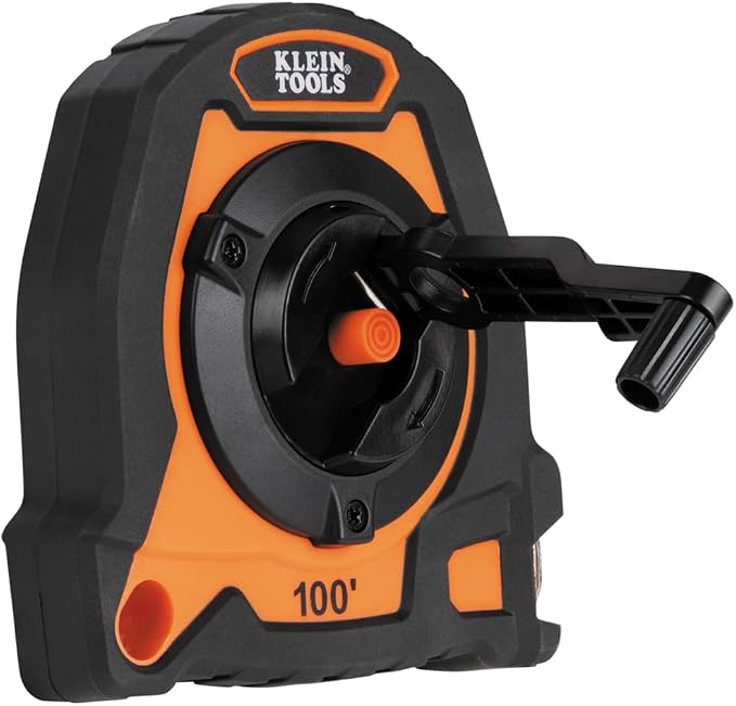 Klein Tools 94100CR Closed Reel Long Tape Measure, 100-Foot Nylon Coated Blade