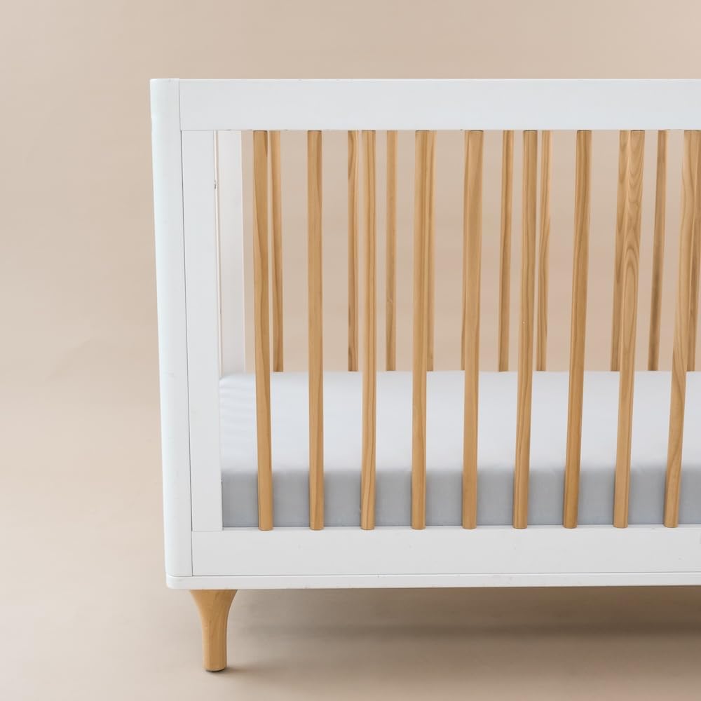 Kyte Baby Soft Crib Sheet - Standard Fitted Crib Sheet Made with Rayon from Bamboo, Ultra-Gentle and Breathable (Storm)