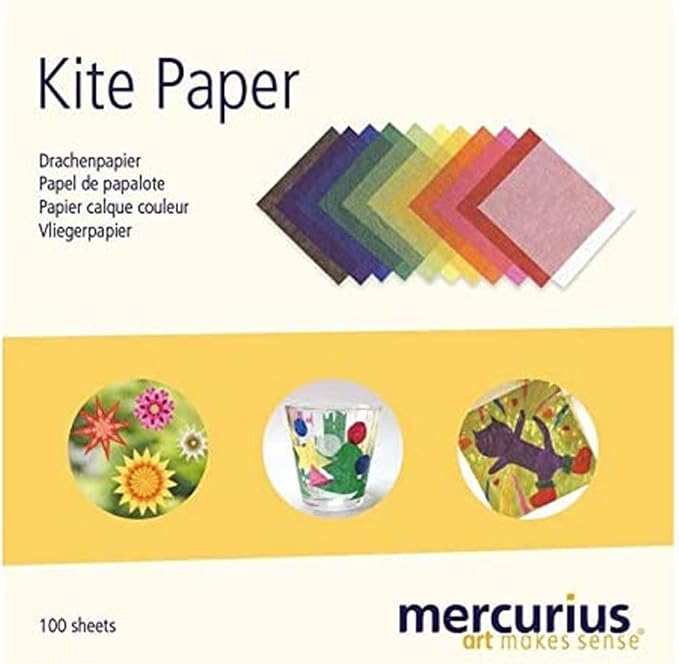 Mercurius Kite Paper 6"x6" – 100 Colored Transparent Sheets