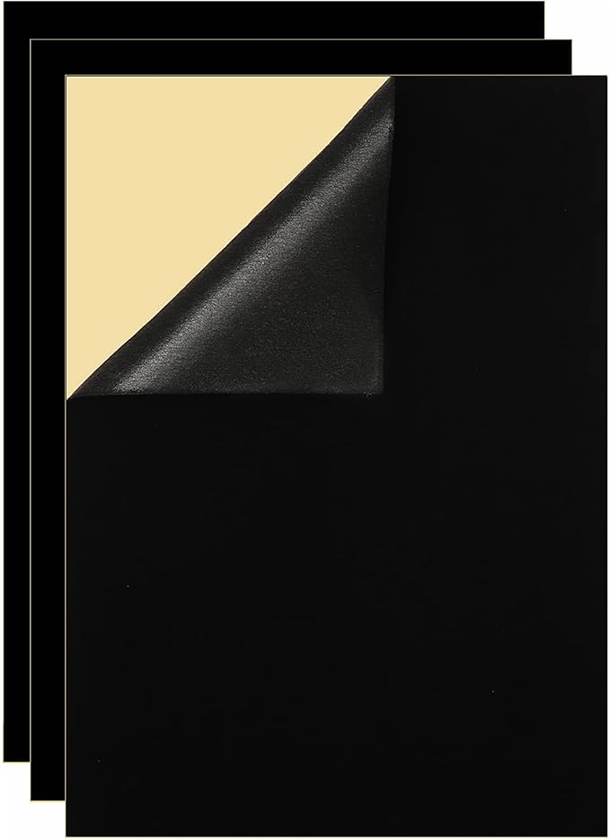YaoHui 3-Pack Self-Adhesive Felt Sheets, Peel & Stick, A4 Size