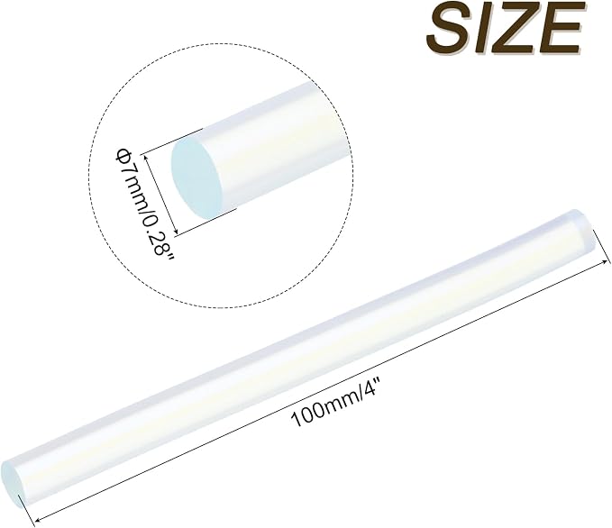 uxcell 30pcs 7mm x 100mm Mini Hot Glue Sticks