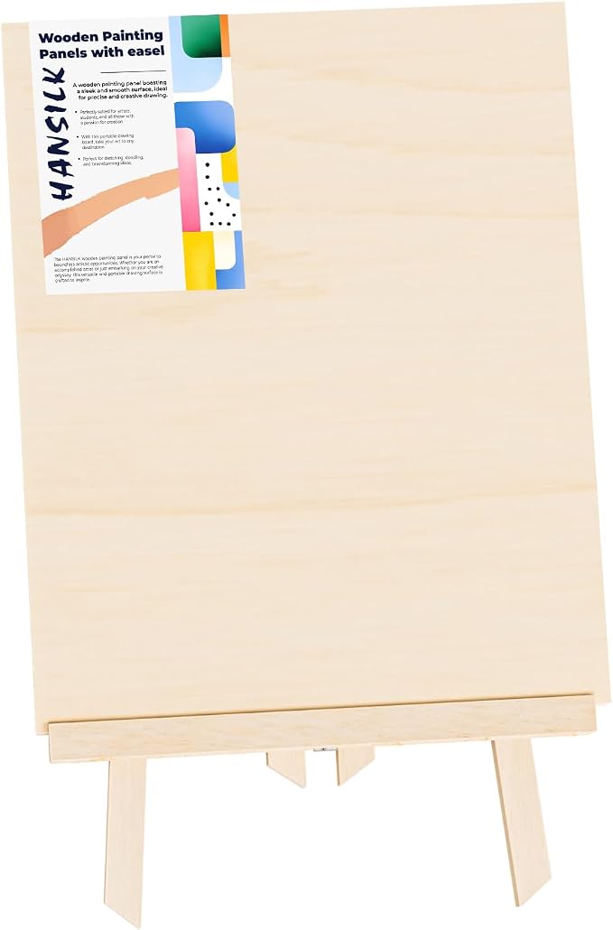 Unfinished Wood Canvas Panels for Painting, 8×10" Basswood Canvas- 1/2" Deep