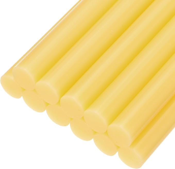 uxcell Mini Hot Glue Sticks for Glue Gun 11mm x 100mm Light Yellow 12pcs