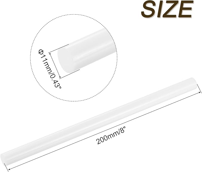 uxcell 30pcs Full Size Hot Glue Gun Sticks 8-inch x 0.43-inch High Sticky Large