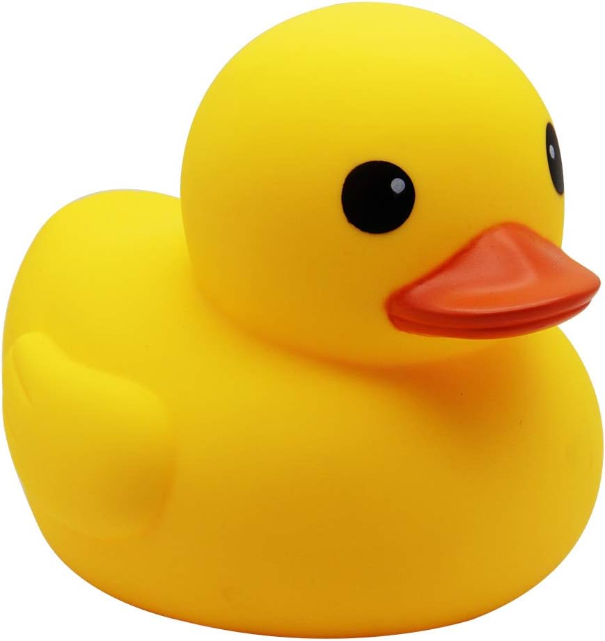 Happy Trees Duck Bath Toy Large Bath Duck Squeak Rubber Duck Baby Shower, 7 Inches