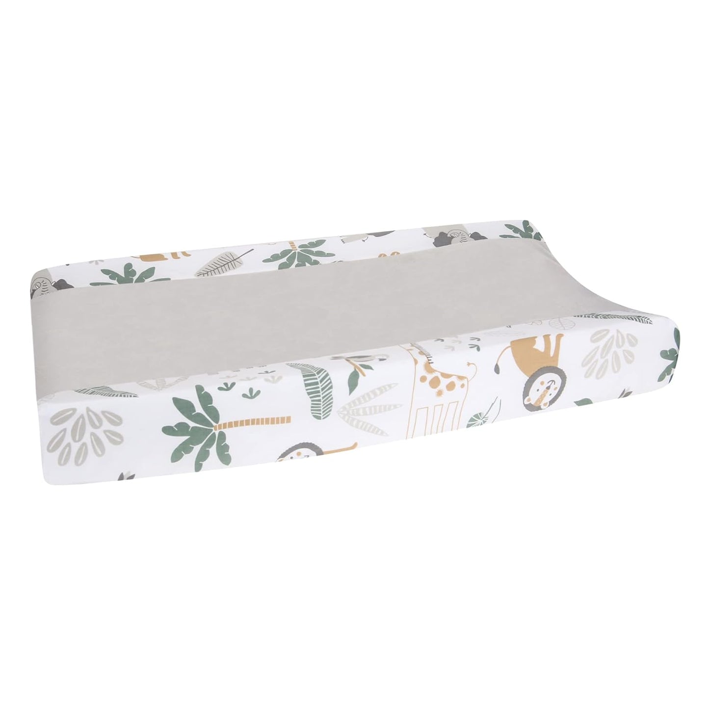 Lambs & Ivy Jungle Friends Soft, Warm & Cozy Safari Changing Pad Cover - Gray