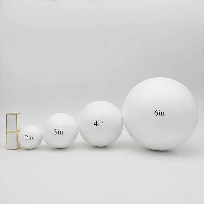 Crafjie 4 Inch Foam Balls, Polystyrene Foam Balls