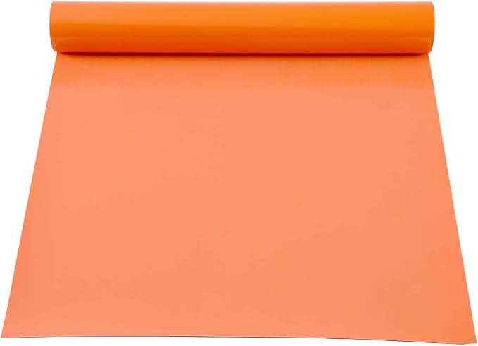 guangyintong Heat Transfer Vinyl Orange HTV Rolls, Matte Surface PVC Material