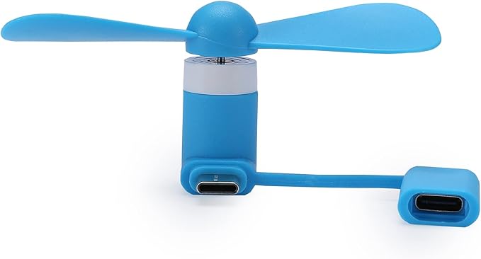 Mini Cell Phone Fan 2-in-1 Fan Compatible for iPhone, iPad, Android Smartphone,Tablet - Colorful and Powerful- Cell Phone Summer Accessories (6-Pack)