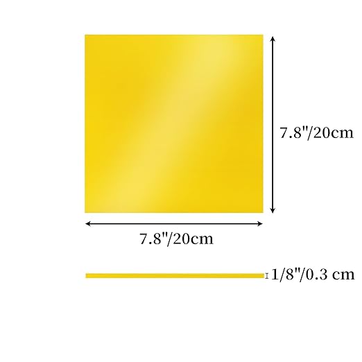 10 Pack Colored Acrylic Sheets, 8 x 8 Inch Sheet 1/8 Thick, Cast Acrylic Sheet