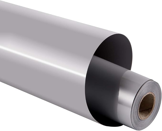 guangyintong Heat Transfer Vinyl Grey HTV Rolls, Glossy Surface Grey HTV Vinyl