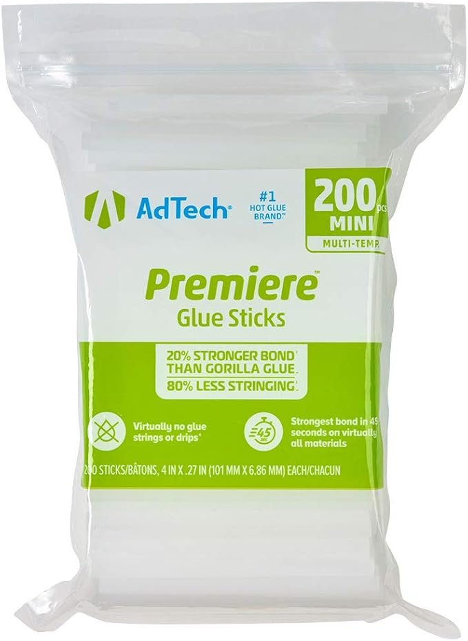 AdTech Artistick Hot Glue Sticks, Mini Size 4-Inch, Clean Precision Bond