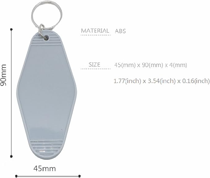 10pcs Blank Hotel Keychains Bulk Vintage Motel Keychain Vinyl HTV printing