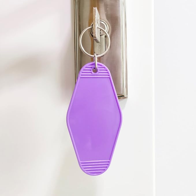 10pcs Blank Hotel Keychains Bulk Vintage Motel Keychain Vinyl HTV Keychains DIY