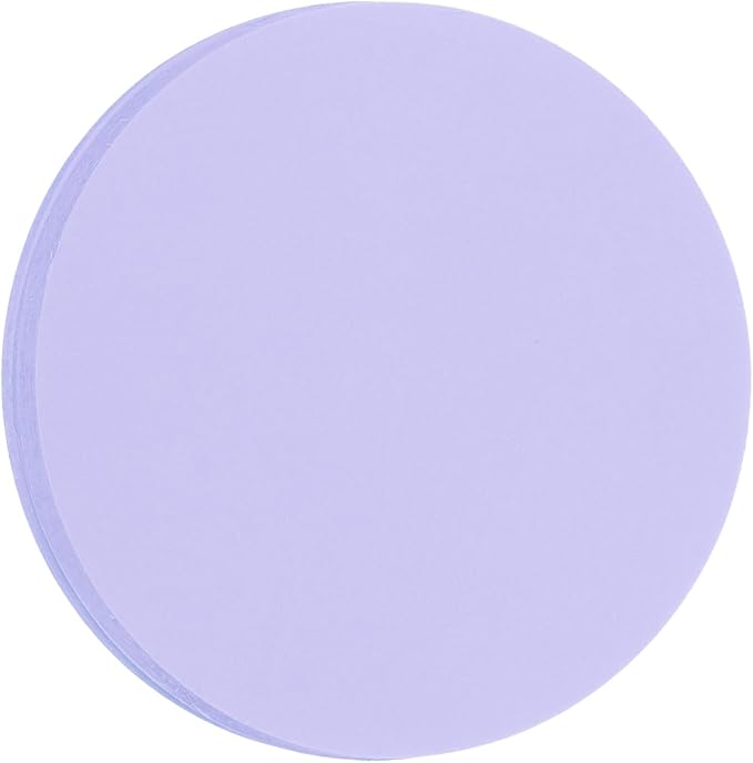 MECCANIXITY 60 PCS Light Purple Circle Cutouts Paper, 6 Inch Round Cutouts