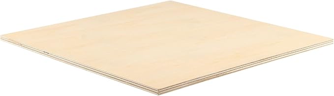 MUKCHAP 20PCS 10 x 10 x 1/4 Inch Square Plywood Boards, 6mm Unfinished Basswood