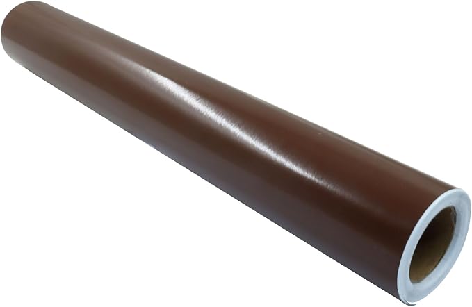 Luomorgo Brown Permanent Vinyl Roll 12" x 5FT | Glossy, Waterproof Adhesive