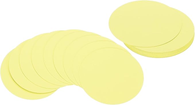 PATIKIL 3inch Circle Card Stock, Light Yellow