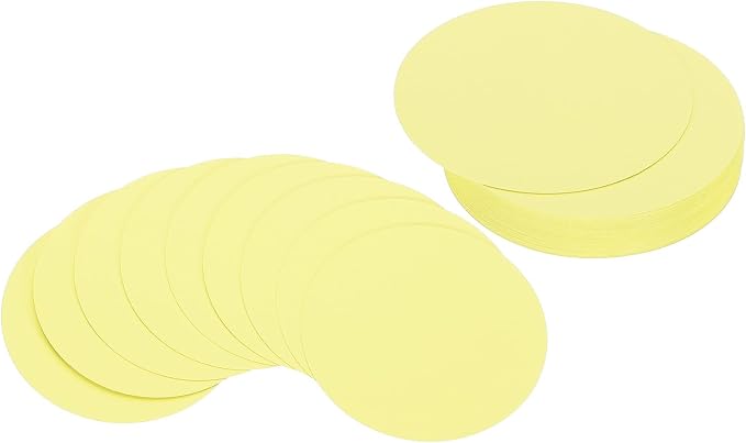 PATIKIL 4inch Circle Card Stock, Light Yellow