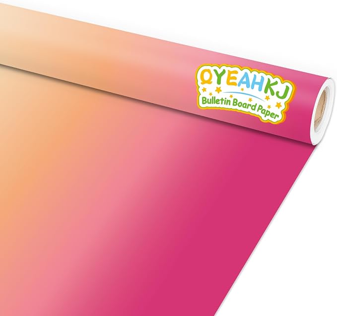 Pink and Orange Color Wash Bulletin Board Paper Roll Bulletin Board Background