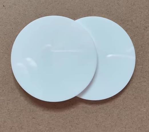 Set of 20 White Acrylic Discs, 1/8" Thick Round White Circle Blanks 4.5''