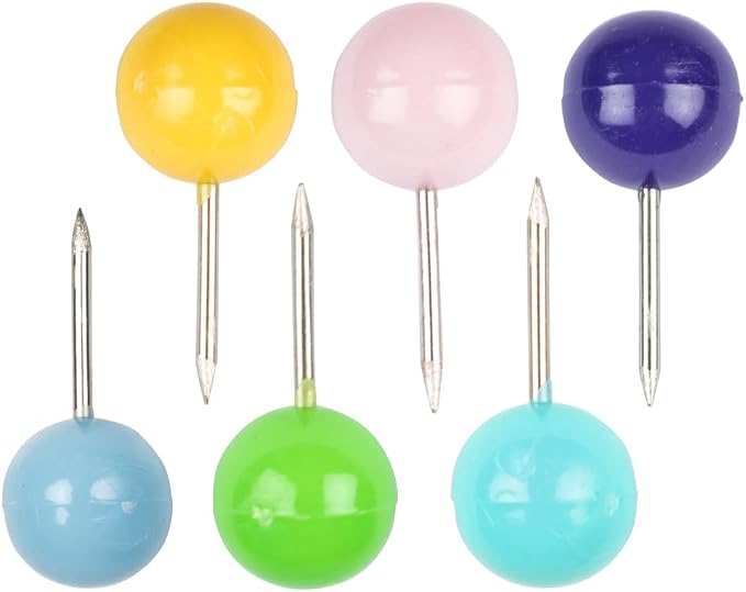 JAM PAPER Colorful Push Pins